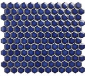 0,78m² - Mozaiek Tegels - Barcelona Hexagon Cobalt Blauw 2,3x2,6