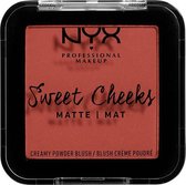NYX Professional Makeup Sweet Cheeks Creamy Powder Blush Matte - Summer Breeze - Blush - 5 gr