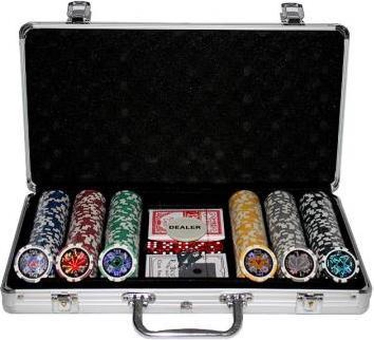 Cadeau Poker set 300 chips in luxe aluminium koffer