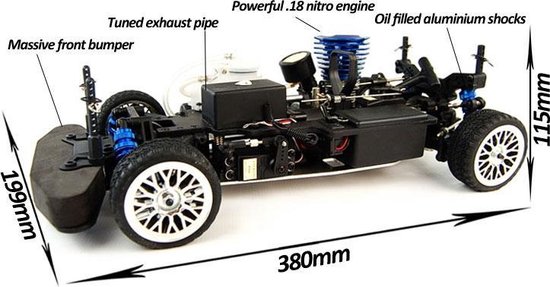 Doe een poging instant Doorzichtig Cyclone Zelfbouw Nitro RC Auto Kit | bol.com