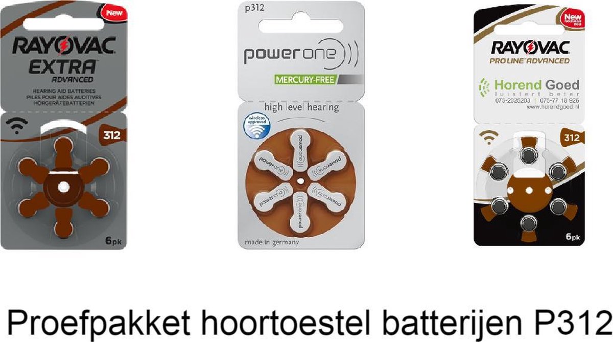 samenvoegen Uittreksel Eindig Hoortoestel batterijen - P312 - Bruin - Probeerpakket - Welke batterijen  zijn het beste | bol.com