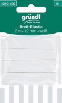 1210-400 Breed elastiek wit 2 m x 12 mm