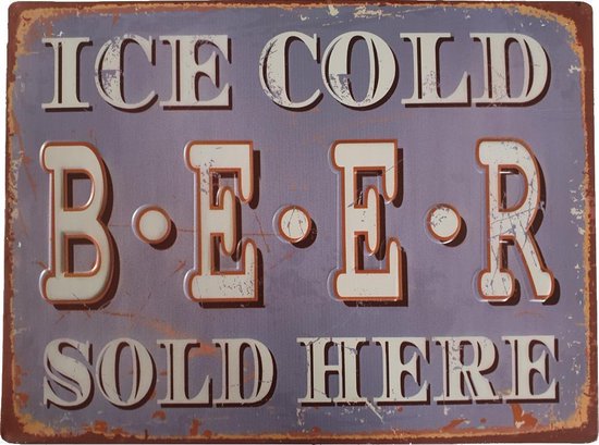 Metalen Borden Met Spreuken Ice Cold Beer Motieven Tekst Retro Vintage Wandborden Verzamelen Verjaardag Mancave Cadeau Vaderdag kerst sinterklaas