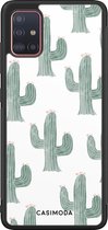 Samsung A51 hoesje - Cactus print | Samsung Galaxy A51 case | Hardcase backcover zwart