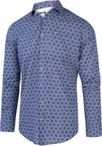 Blue Industry Overhemd Print Navy Blauw (2017.21)