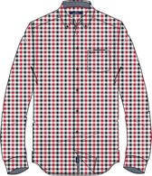 Overhemd Lange Mouw Adam Ruit Rood (0404103123 - 3107 - Scarlet Red)