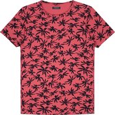 T-shirt Print Palmbomen Coral Rood (202376 - 428)
