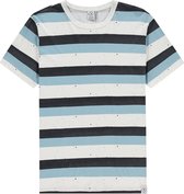 Kultivate T-shirt Stain Streep Blauw (2001010210 - 203)
