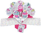 Happy Birthday Cupcakes - 3D Pop-up Wenskaart