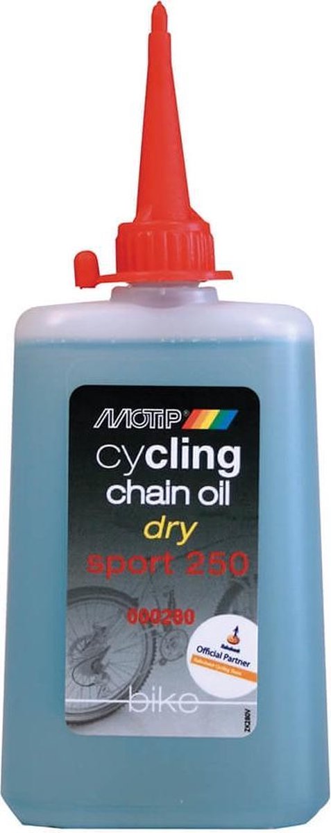 Motip Cycling chain lube 'dry' ultra sport 100ml. Smeermiddel voor het behandelen van kettingen en tandwielen.
