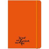 Schrijfboekje, Notitieboekje - Geschenk van God - A5 - Oranje -  Uljo