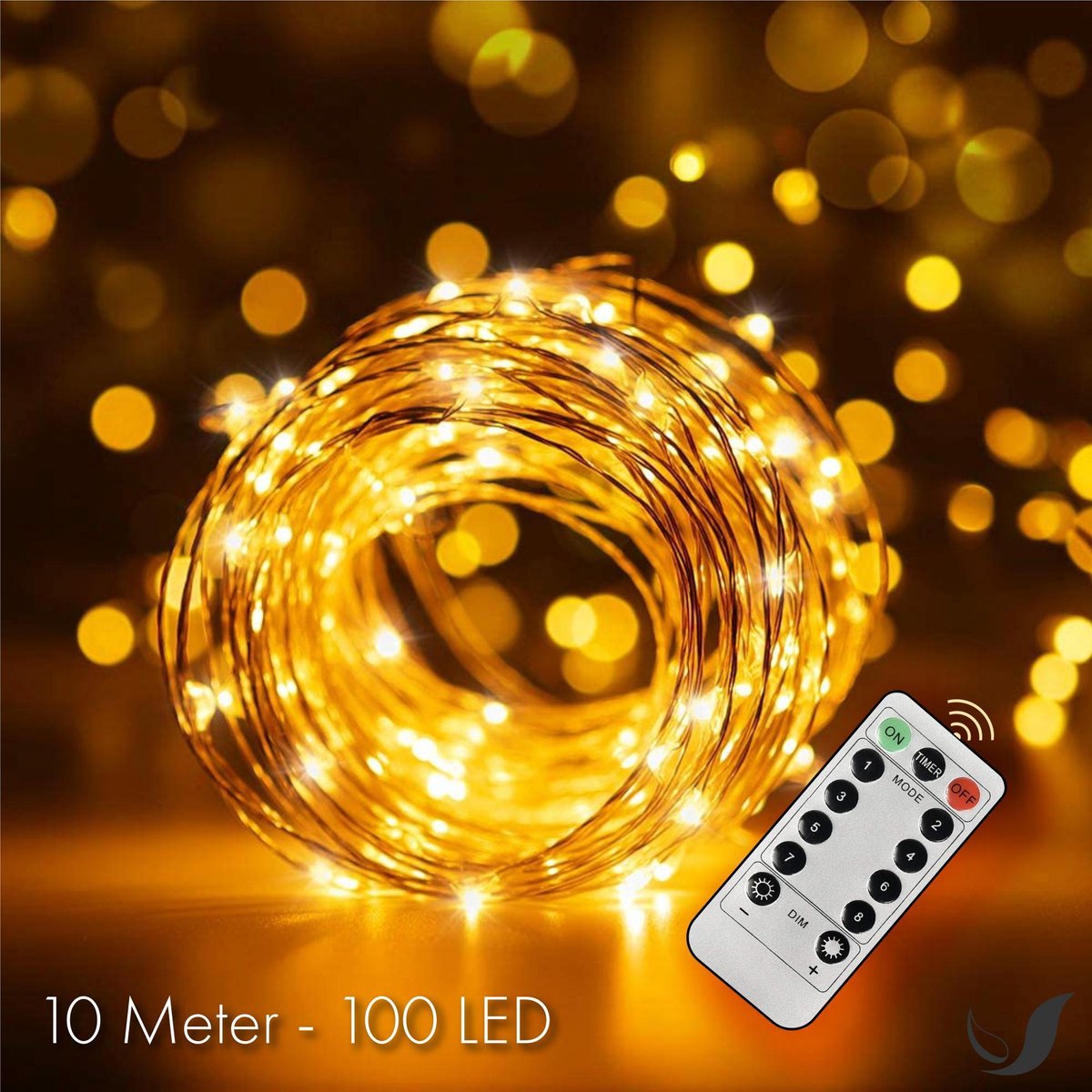 Soothe LED Lichtsnoer Binnen en Buiten Op Batterijen 10 meter - Sfeerverlichting Met Afstandsbed