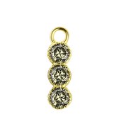 Zilveren oorbelhanger gold geboortesteen Mix&Match - Augustus