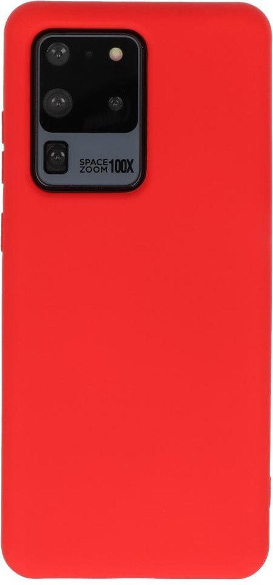 Hoesje Geschikt voor Samsung Galaxy S20 Ultra - Backcover Telefoonhoesje - Rood