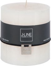 J-Line Cilinderkaars Stompkaars Vanille -80H Set van 6 Stuks