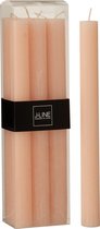 J-Line 6 Dozen met 6 Tafelkaarsen Dinerkaarsen  Peach Set van 36 Stuks in Totaal