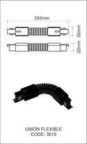 3 fase rail zwart flexibel koppelstuk Beneito Faure