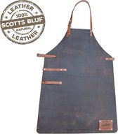 Scotts Bluf Lederen schort Bruin - Barbequeschort - Barbeque