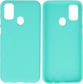 Bestcases Color Telefoonhoesje - Backcover Hoesje - Siliconen Case Back Cover voor Samsung Galaxy M31 - Turquoise