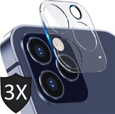 Camera Screenprotector geschikt voor iPhone 12 Pro - 3x Glas Screen Protector
