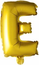 Letter ballon E 32 inch, 80 cm goud of zilver kleurig
