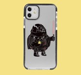 Hoesjes Atelier Zwart Frame Transparant Impact Case Dikke Darth Vader voor IPhone 11 met ScreenProtector