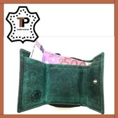 Kleine leren heren portemonnee met dubbele billfold top cadeau