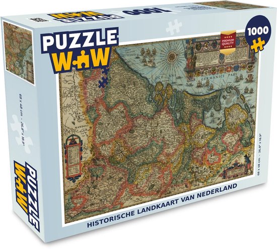Puzzel Historische landkaart van Nederland - Legpuzzel - Puzzel 1000  stukjes volwassenen | bol.com
