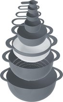Kommen set | 60 - 250 ml | Grijs | 8 Stuks | Vaatwasserbestendig | Kookaccessoires