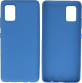 Bestcases Color Telefoonhoesje - Backcover Hoesje - Siliconen Case Back Cover voor Samsung Galaxy A51 5G - Navy