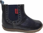 kickers elastiek rits kort laarsje Kwame navy/blauw mt 20