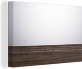 Canvas Schilderij Planken structuur met een witte achtergrond - 60x40 cm - Wanddecoratie