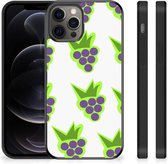 Smartphone Hoesje Geschikt voor iPhone 12 Pro Max TPU Bumper met Zwarte rand Druiven