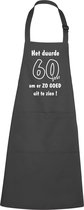 Mijncadeautje - Tablier de cuisine de Luxe - Il a fallu 60 ans - Unisexe - Zwart - Âge