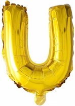 ballon U 32 inch 80 cm  goud of zilver kleurig