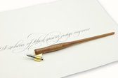 Kalligrafie Set Handwritmic Oblique Walnut Wood Penhouder + 1  Nikko G Nib