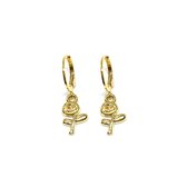 Rose earrings - Goud