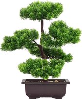 Kunstplant | Bonsai-boom | Kunststof | Decoratie | Thuis, Kantoor | 33 cm | Met Pot