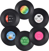Onderzetters | Onderzetters Voor Glazen | Retro Onderzetters | Antislip | 6 Stuks | PVC