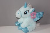 Eenhoorn Pluche zittend blauw - Girlie Paws - 25 cm