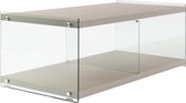 MLK - Tv-meubel - Zilver - Glas- MDF - ca. 120cm (L) x 60cm (B) x 45cm (H)