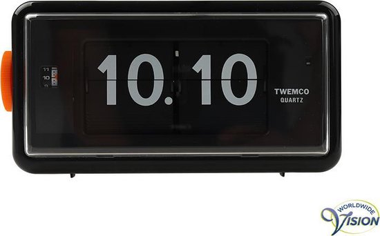 Twemco AL30 - Klok - Rechthoekig - Kunststof - 7.5x10 cm - Zwart