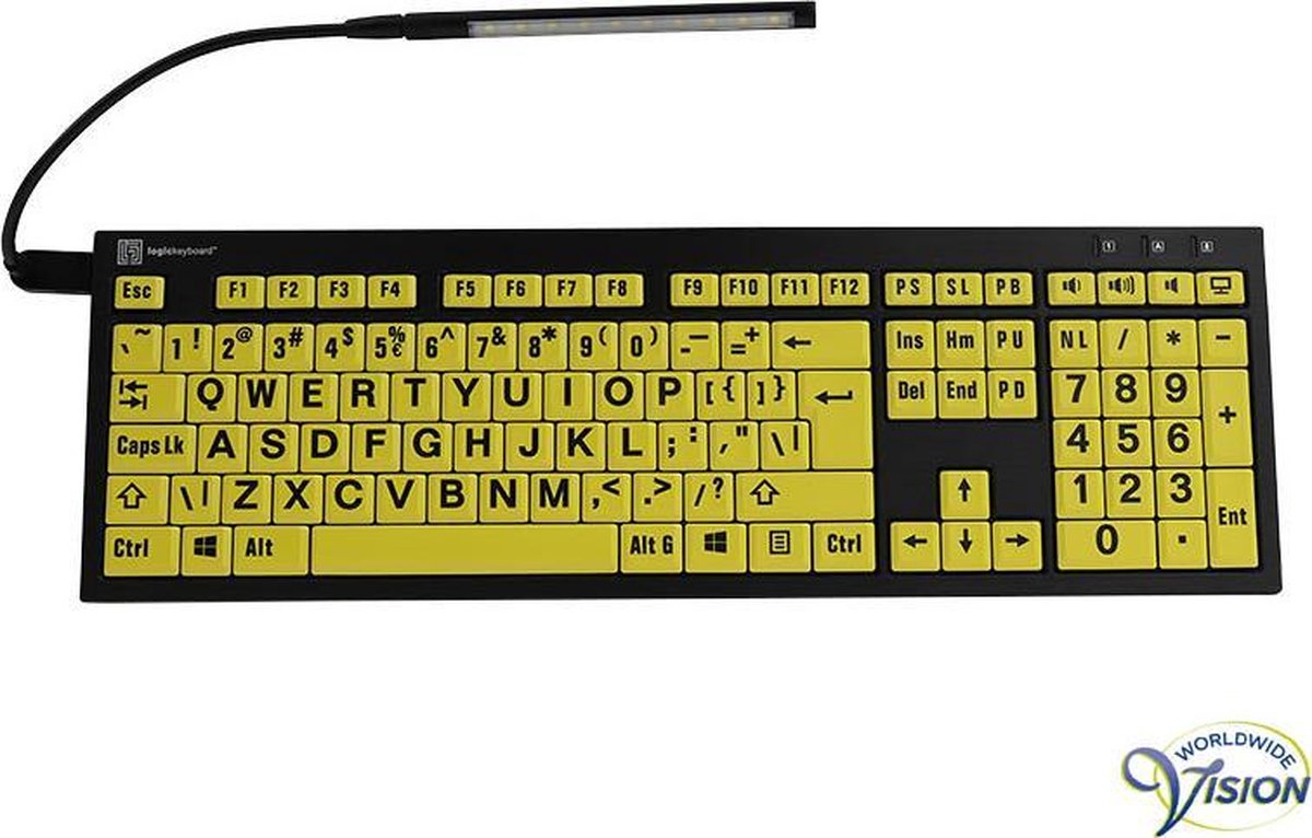 Goedkoopste Toetsenbord Nero zwart op geel