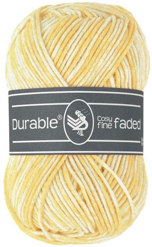 Durable Cosy fine faded Light yellow (309) - acryl en katoen garen tie-dye - 5 bollen van 50 gram