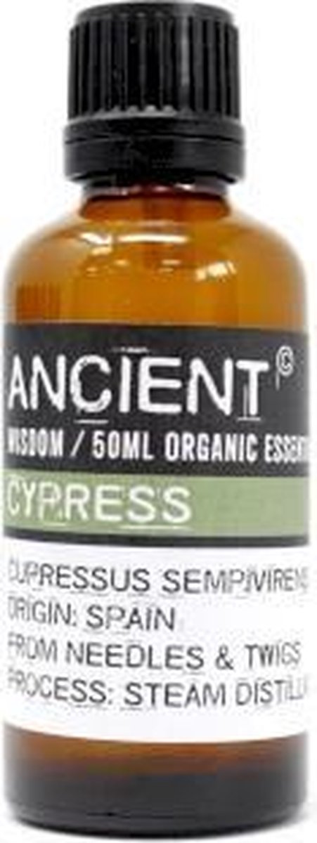 Goedkoopste Biologische Etherische Olie Cipres - 50ml - Essentiële Oliën - Aromatherapie - Essentiële Cipres Olie