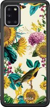 Samsung A31 hoesje - Zonnebloemen / Bloemen | Samsung Galaxy A31 case | Hardcase backcover zwart