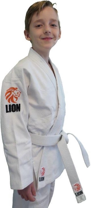 dood Defecte Onderzoek Judopak - wit - Lion 450 Kids - maat 180 | bol.com
