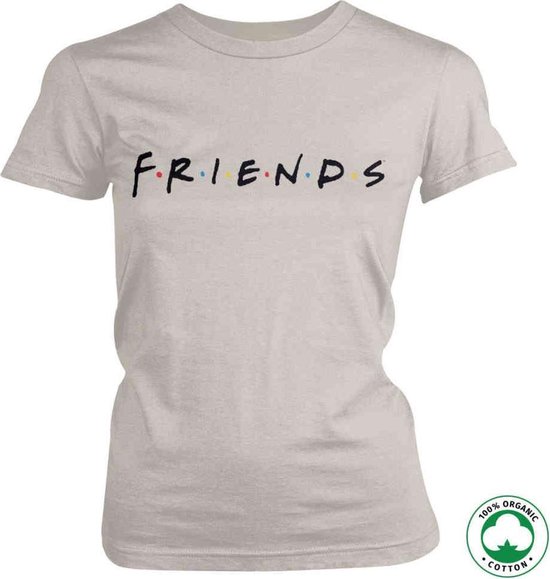 Friends Dames Tshirt -XL- Logo Organic Creme