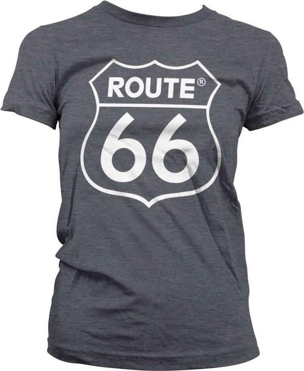 Route 66 Dames Tshirt -S- Logo Grijs