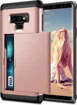 Samsung Galaxy Note 9 Cardslot | Roze | TPU - Hard PC | Wallet | Pasjeshouder | Shockproof